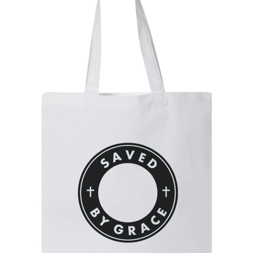 Save By Grace Religious Design Tote Bag